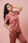 Zivame Satin Pyjama Set - Dusty Rose — thumbnail 5